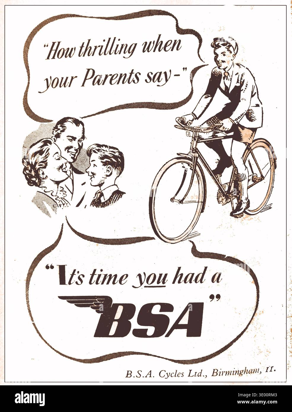 Bsa bike advert hi-res stock photography and images - Alamy