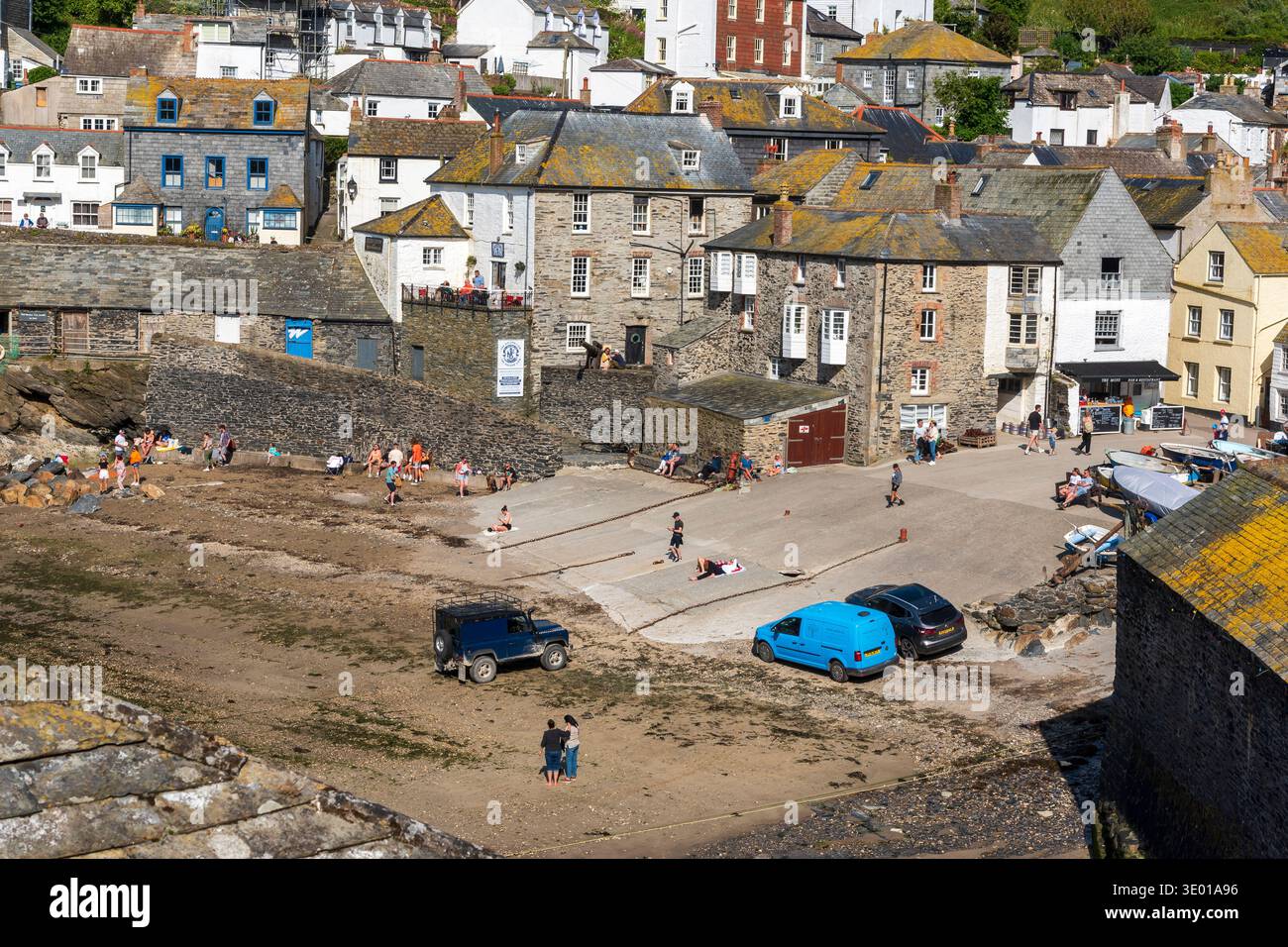The harbour at Port Isaac in Cornwall, U.K. Stock Photo