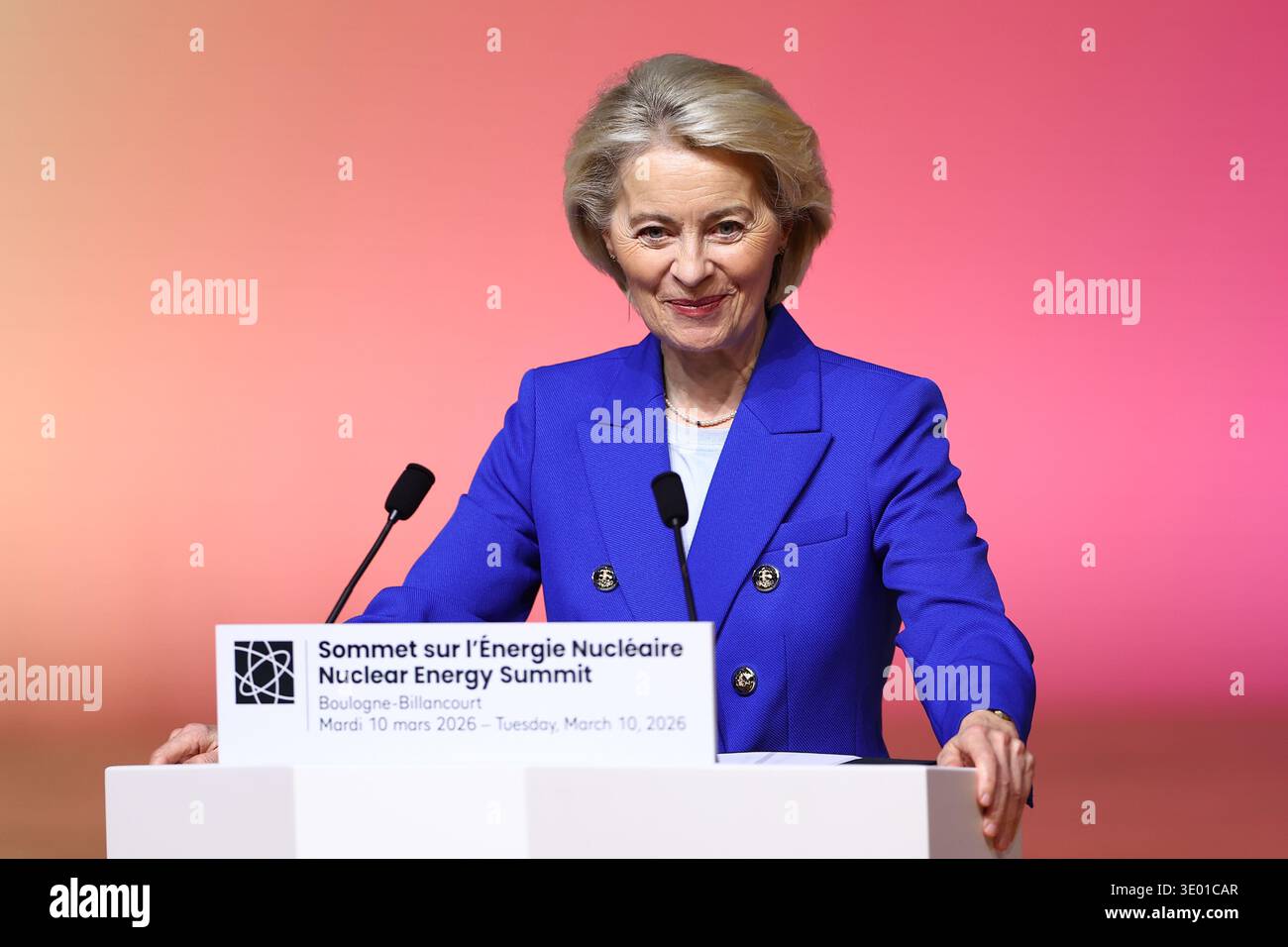 European Commission President Ursula von der Leyen speaks during the ...