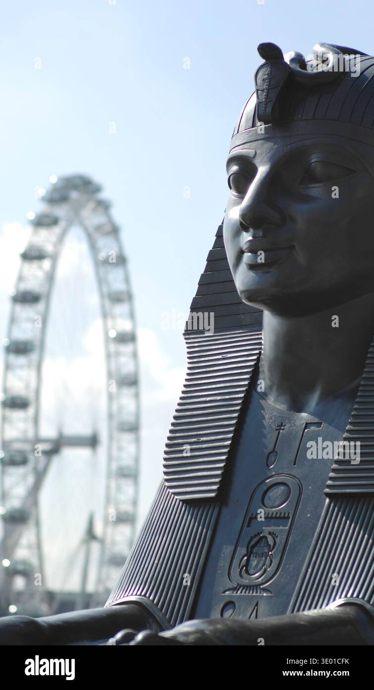Egyptian sphinx in London Stock Photo