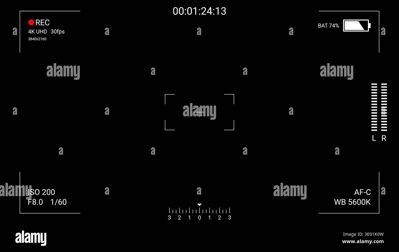 Camera HUD interface design layout Stock Vector