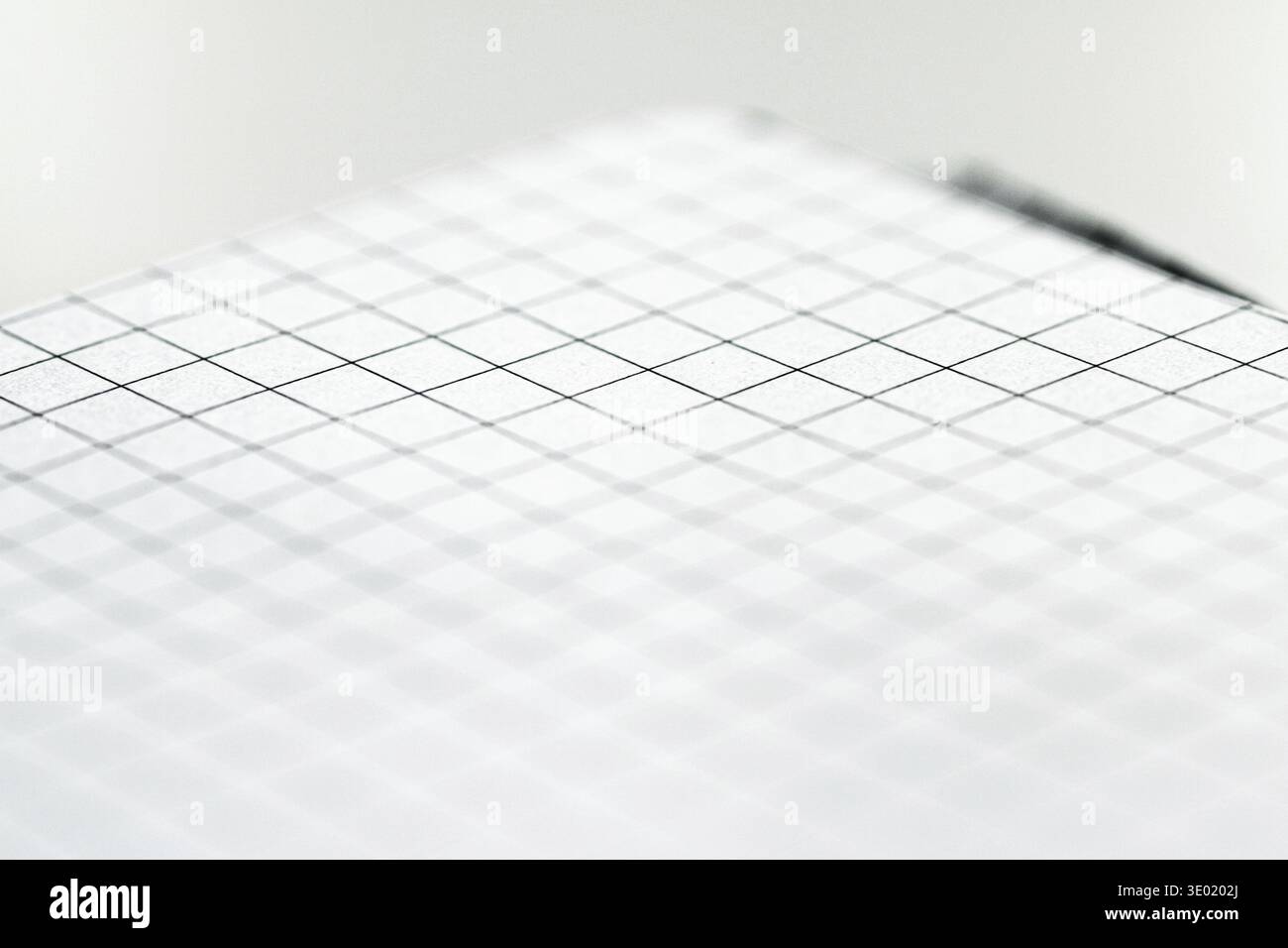 White grid paper texture, back to school backgrounds Stock Photo