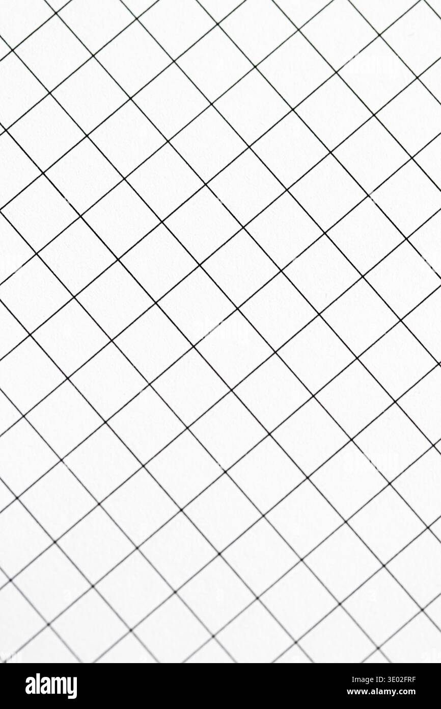 White grid paper texture, back to school backgrounds Stock Photo
