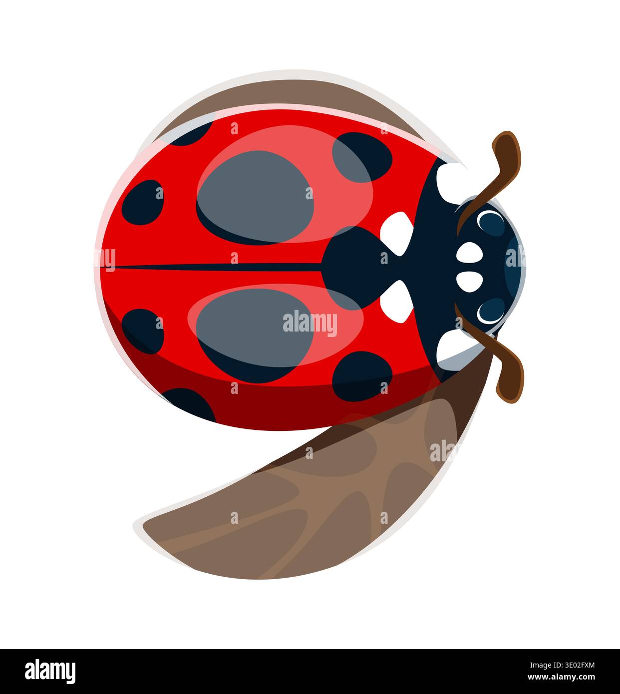 Ladybug insect font typeset cartoon number 9 nine. Garden lady bug typeface numeral symbol, spring insect type vector number. Red ladybug beetle font Stock Vector