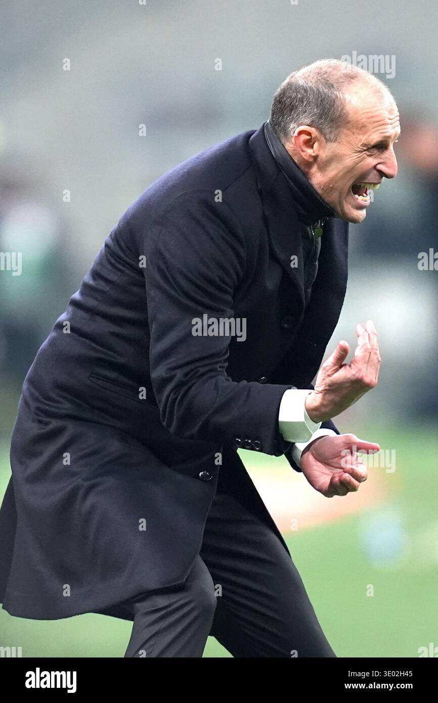 AC Milan’s head coach Massimiliano Allegri during the Serie A soccer ...