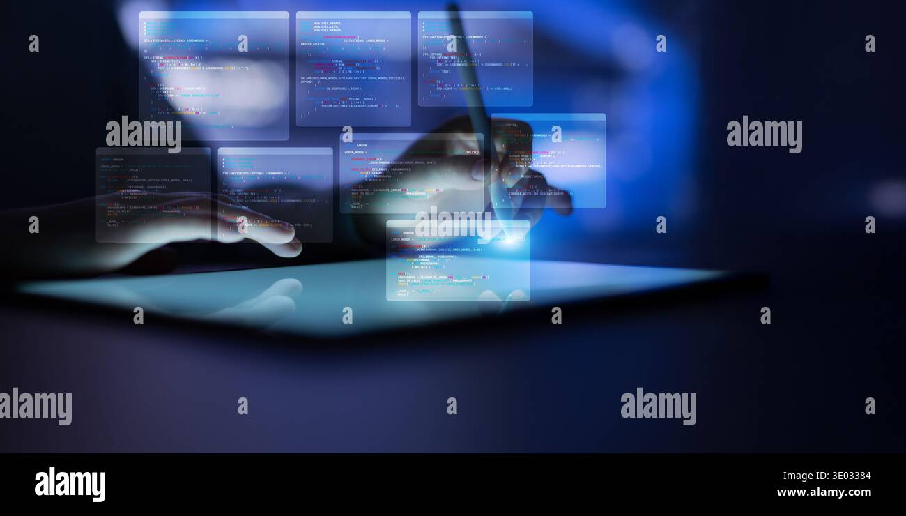 Software engineering interface demonstrating hi-res stock photography ...