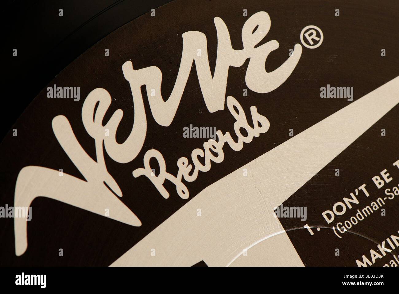 Vintage Record Label. Ella And Louis Again, Verve Records, 1957 Stock Photo