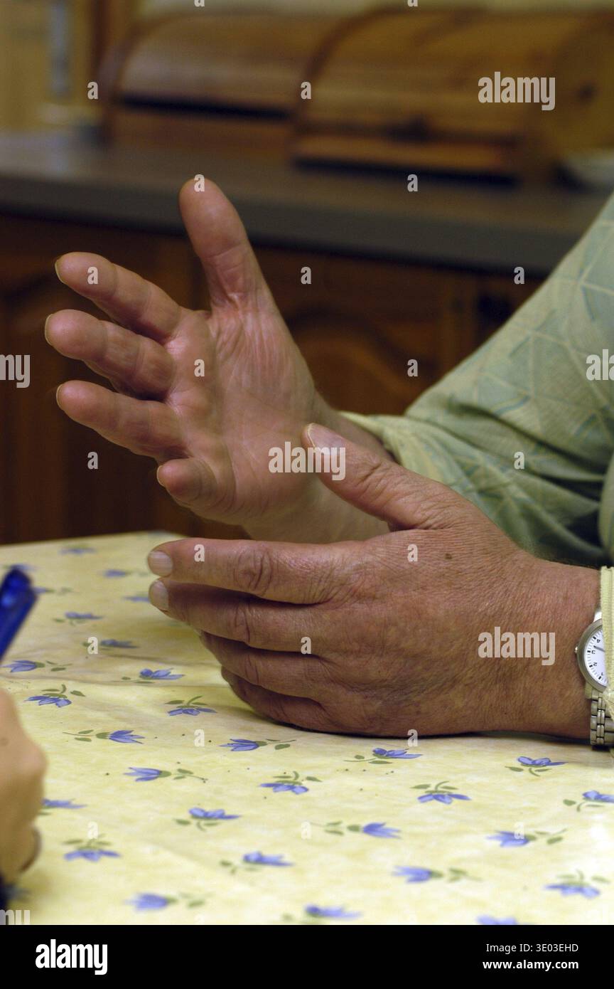 Hand gestures in body language, part of non verbal communication Stock ...