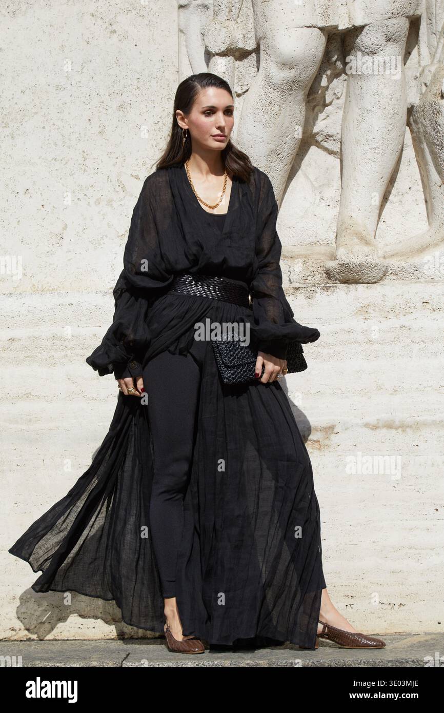 what color suit goes with brown dress Black Multi Metallic Jacquard Self Tie Long Sleeve Midi Dress *FINAL S –  SSYS