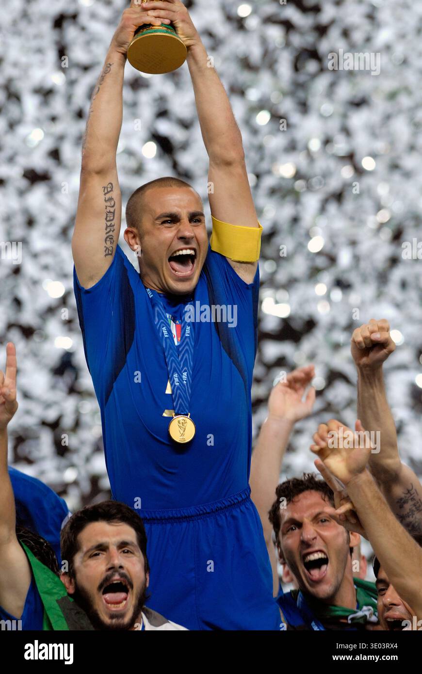 Fabio cannavaro world cup trophy hi-res stock photography and
