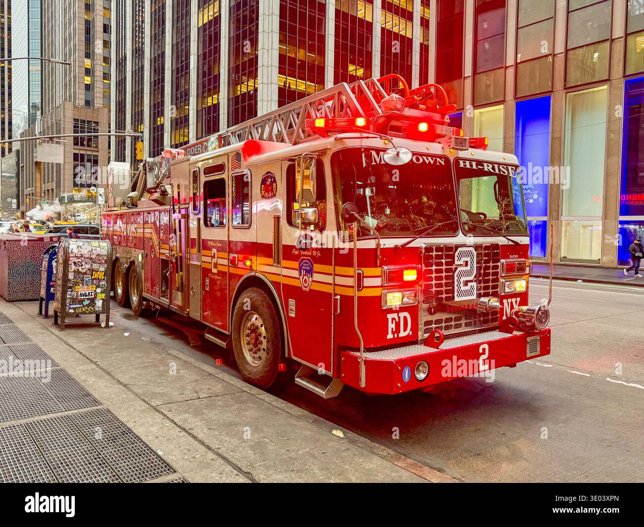New York, USA - 9 January 2026: Front view of a FDNY New York Fire