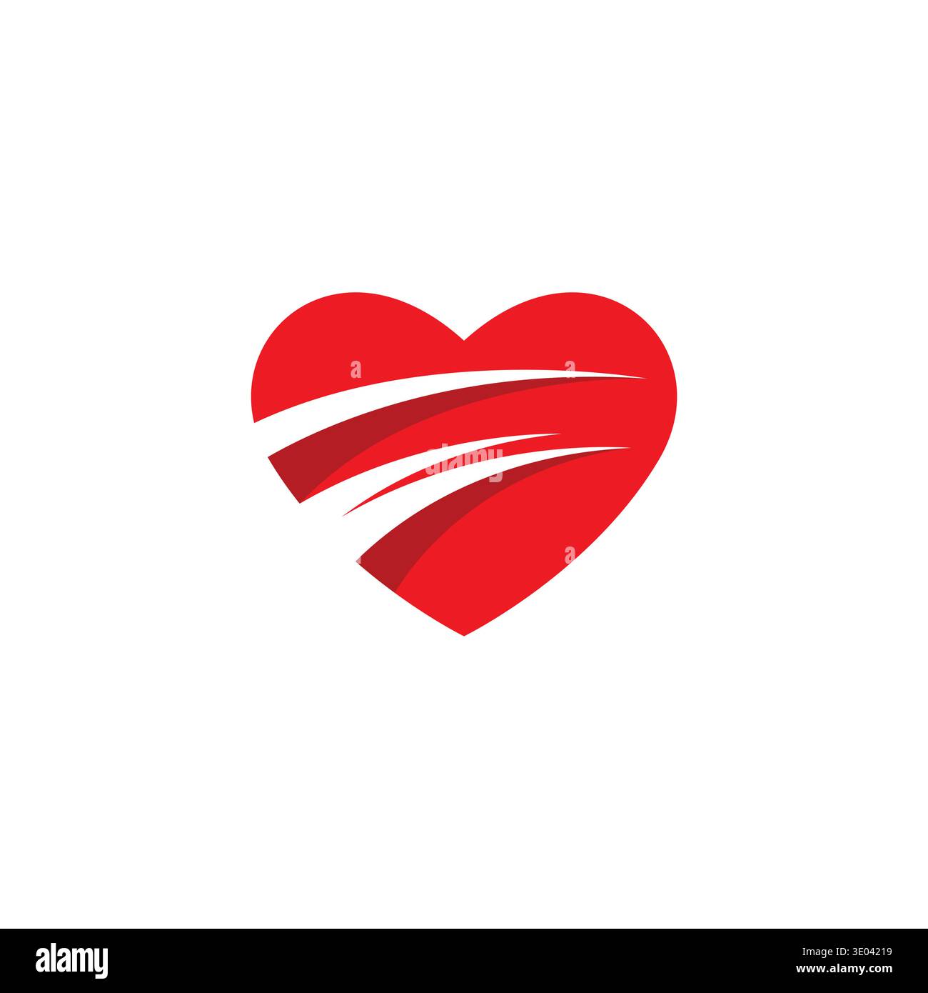 Abstract Love Logo Vector Illustration Design Stock Vector