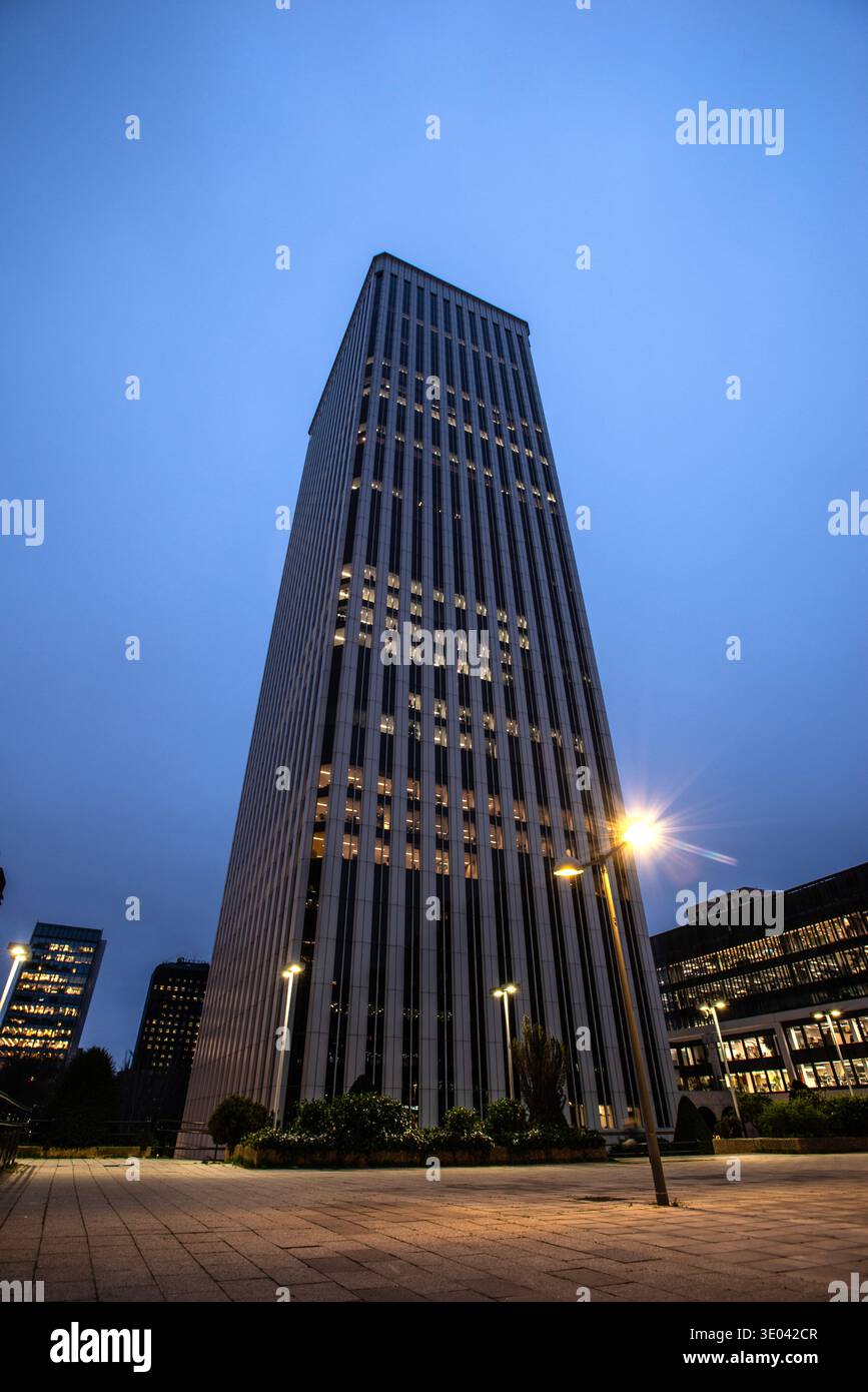 Urban view of the AZCA business complex in the financial center of ...