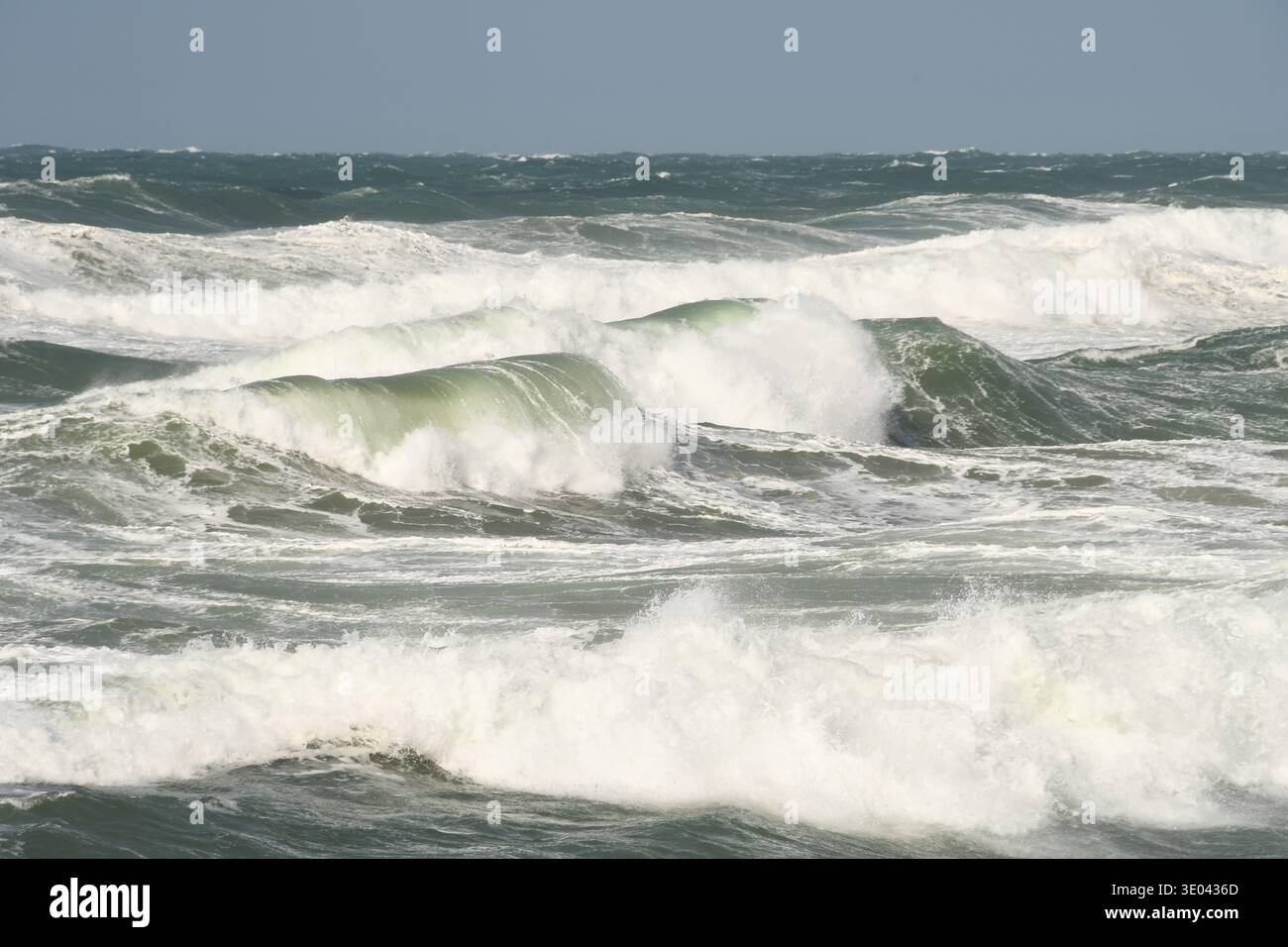 rough sea in winter Stock Photo