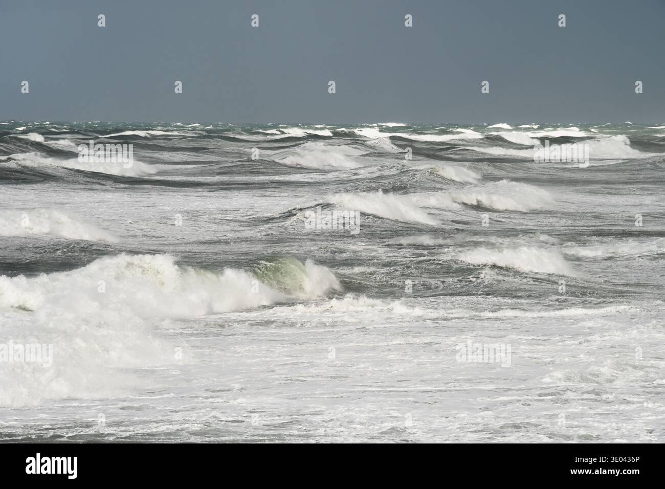 rough sea in winter Stock Photo
