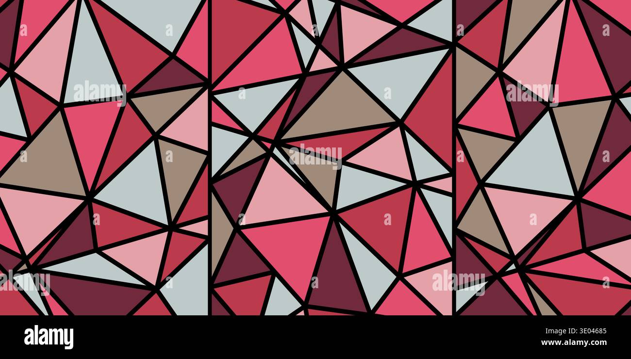 Triangle decoranive art backgrounds. Polygonal rainbow mosaic abstract vector illustration. Triangular simple pattern. Template geometric design for Stock Vector