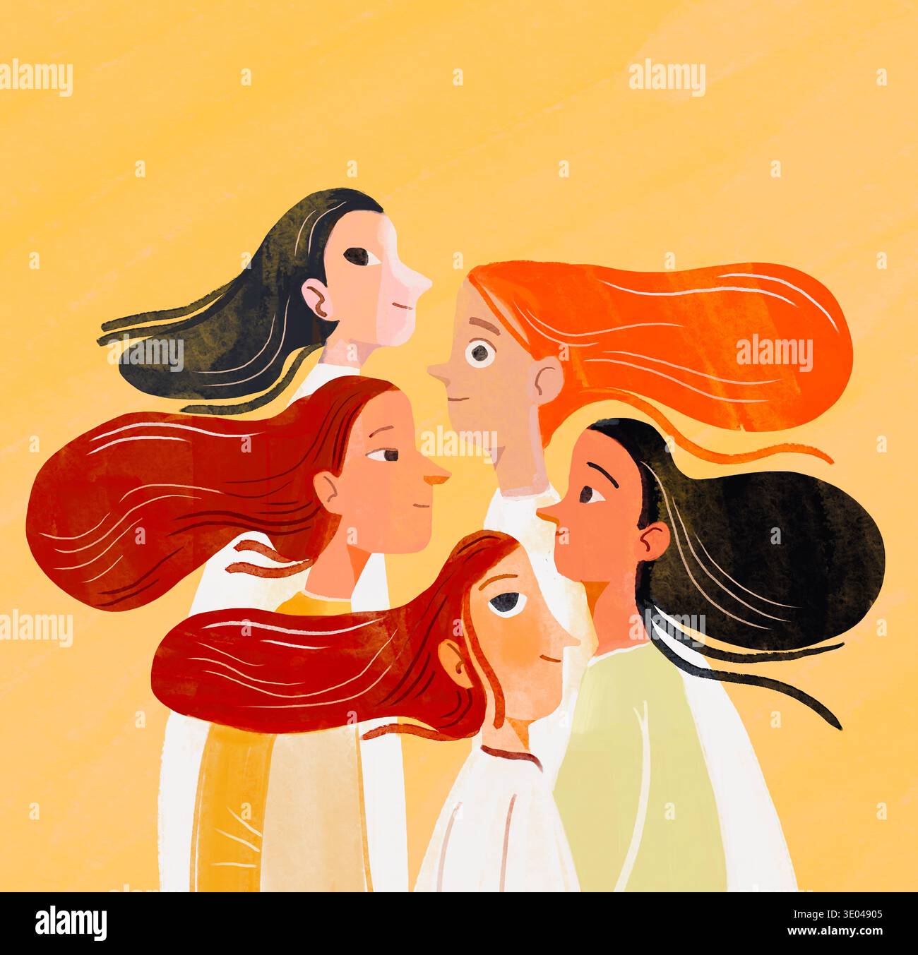 Spectra Expression Icon A vibrant illustration showcasing diverse faces looking upwards ...