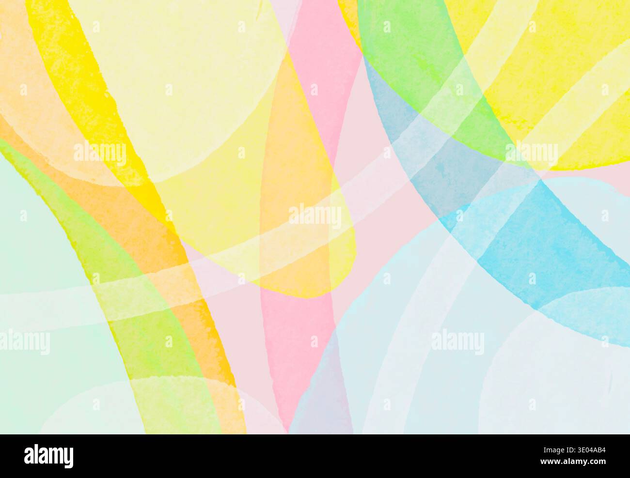 Abstract art featuring overlapping pastel shapes in soft hues creates a ...