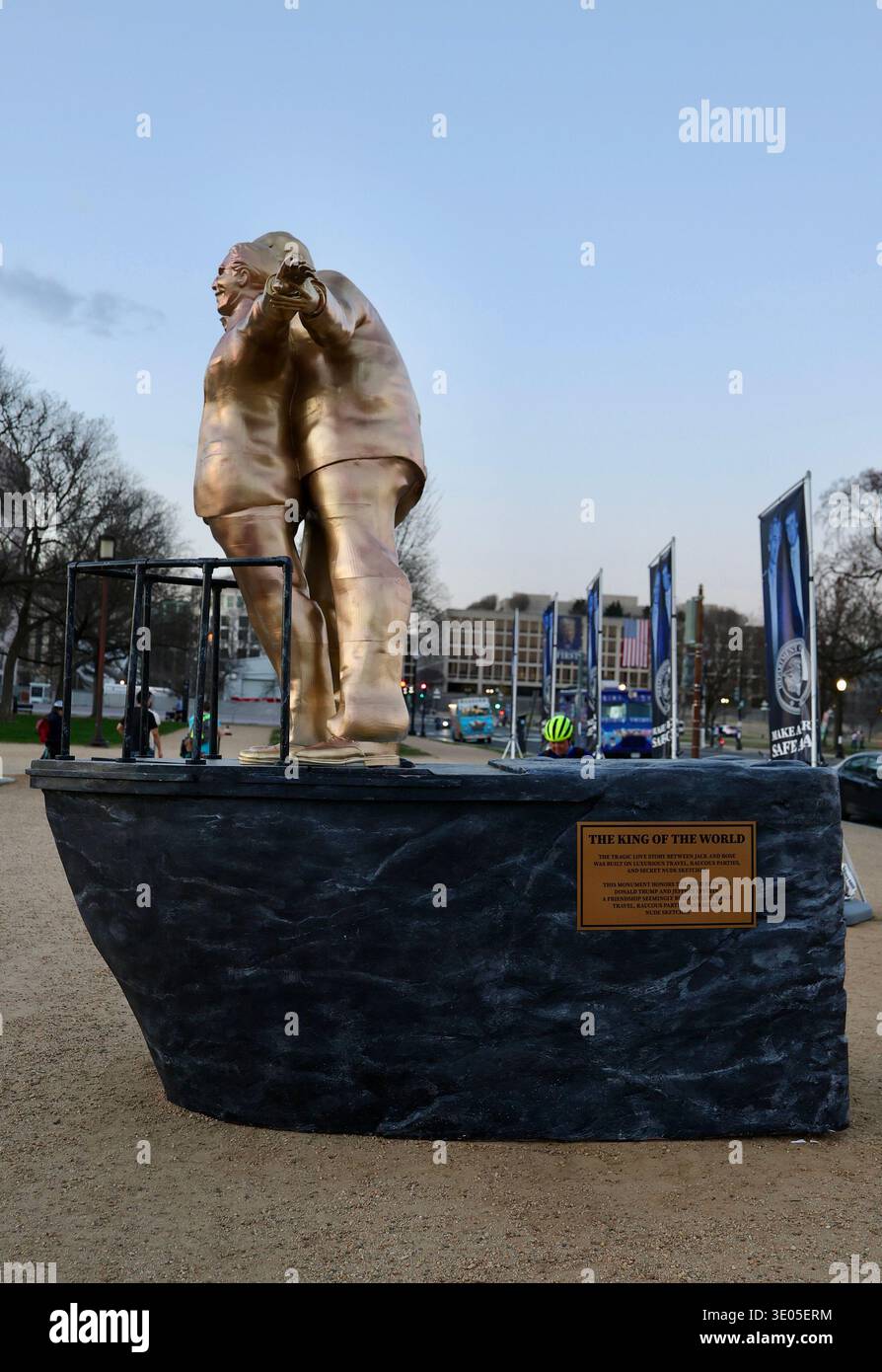WASHINGTON, D.C. - MARCH 10: A statue erected by a group known as The