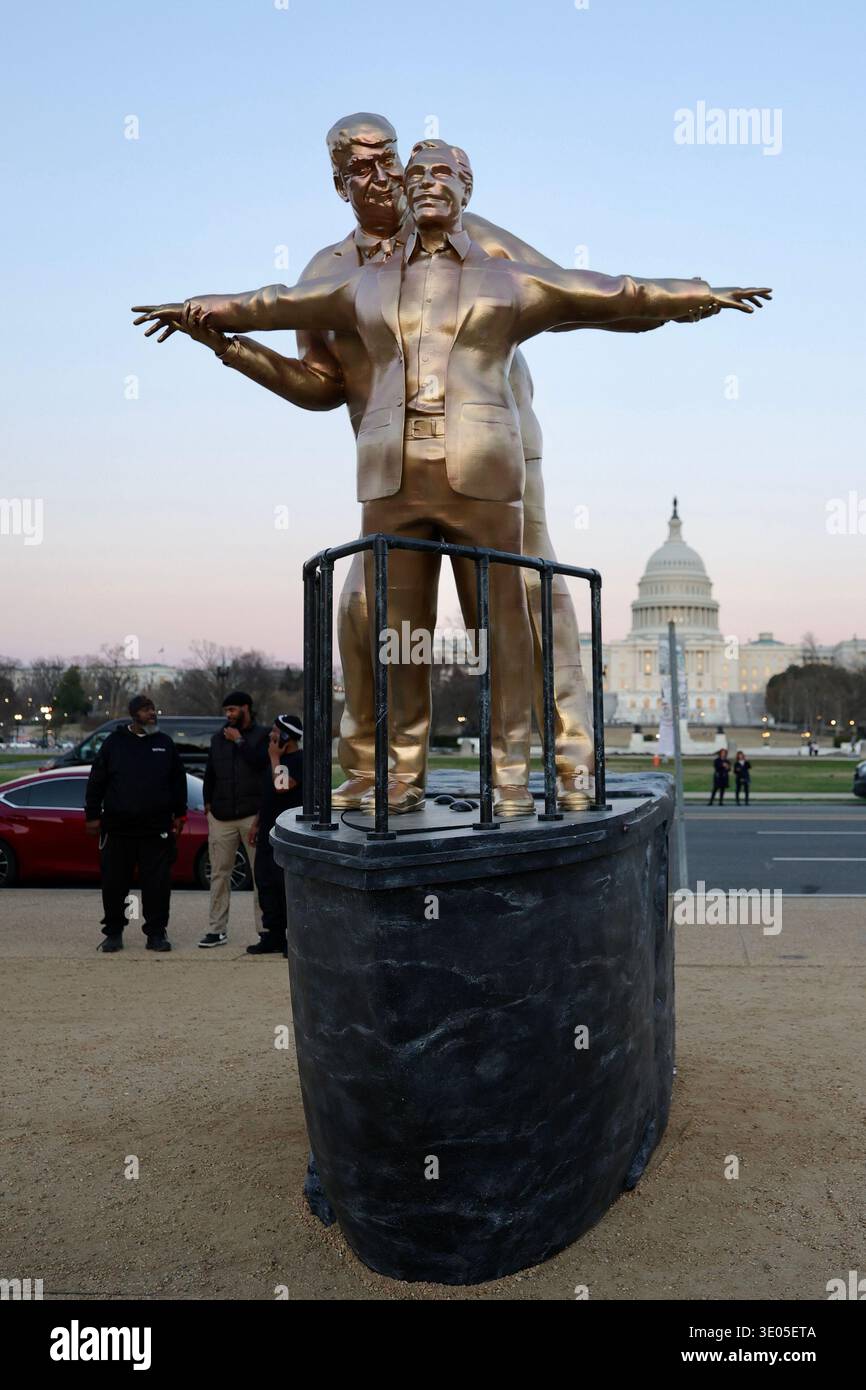 WASHINGTON, D.C. - MARCH 10: A statue erected by a group known as The