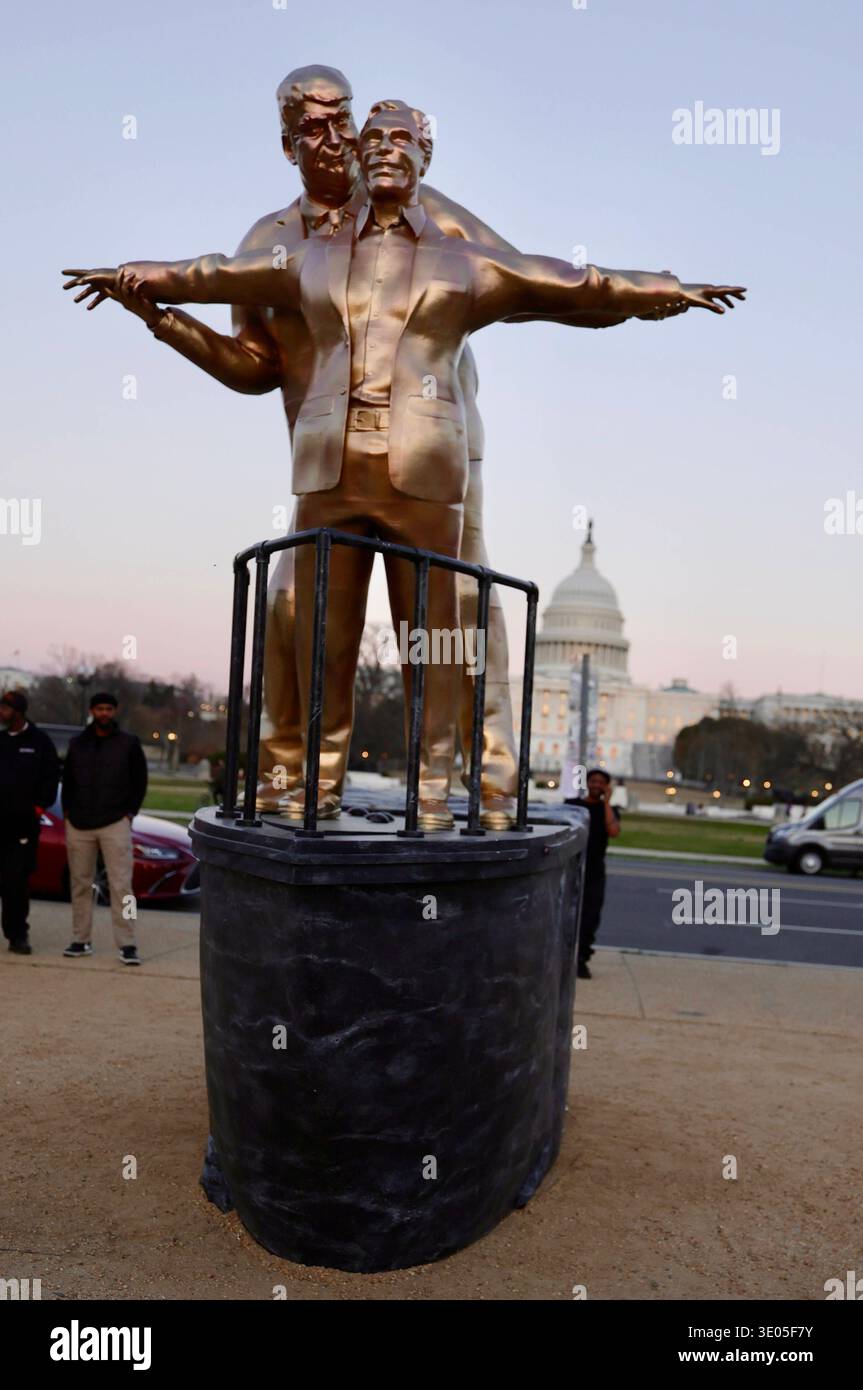 WASHINGTON, D.C. - MARCH 10: A statue erected by a group known as The