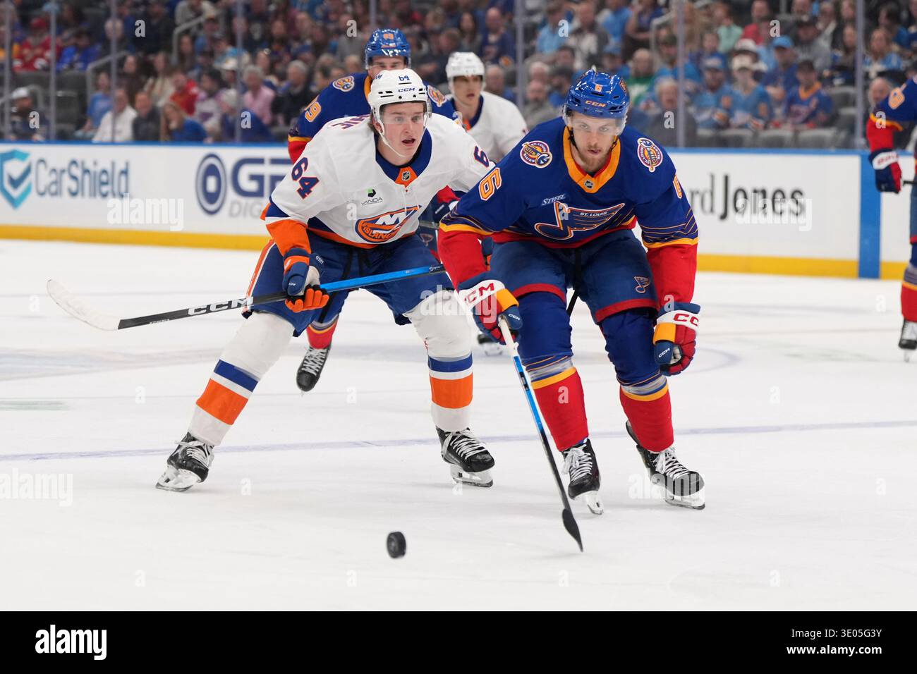 Callum Ritchie Islanders New York Islanders' Calum Ritchie (64) and St. Louis Blues' Philip ...