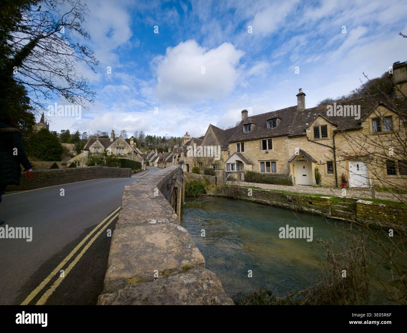 Castle Combe: Timeless Charm in the Heart of the Cotswolds England - Smartphone Captured Stock Image