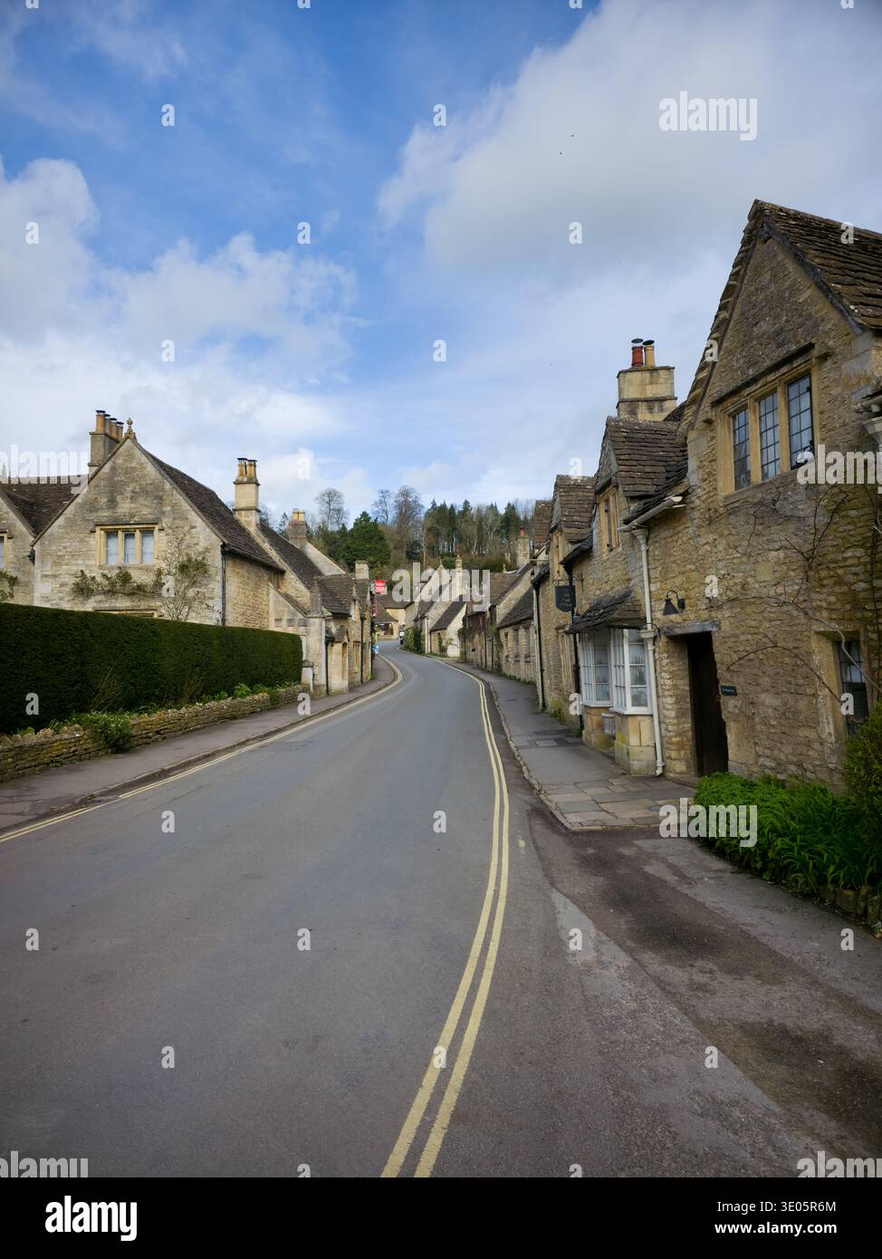 Castle Combe: Timeless Charm in the Heart of the Cotswolds England - Smartphone Captured Stock Image