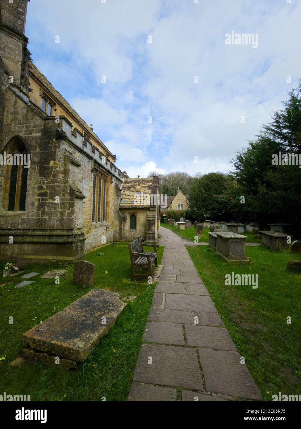 Castle Combe: Timeless Charm in the Heart of the Cotswolds England - Smartphone Captured Stock Image