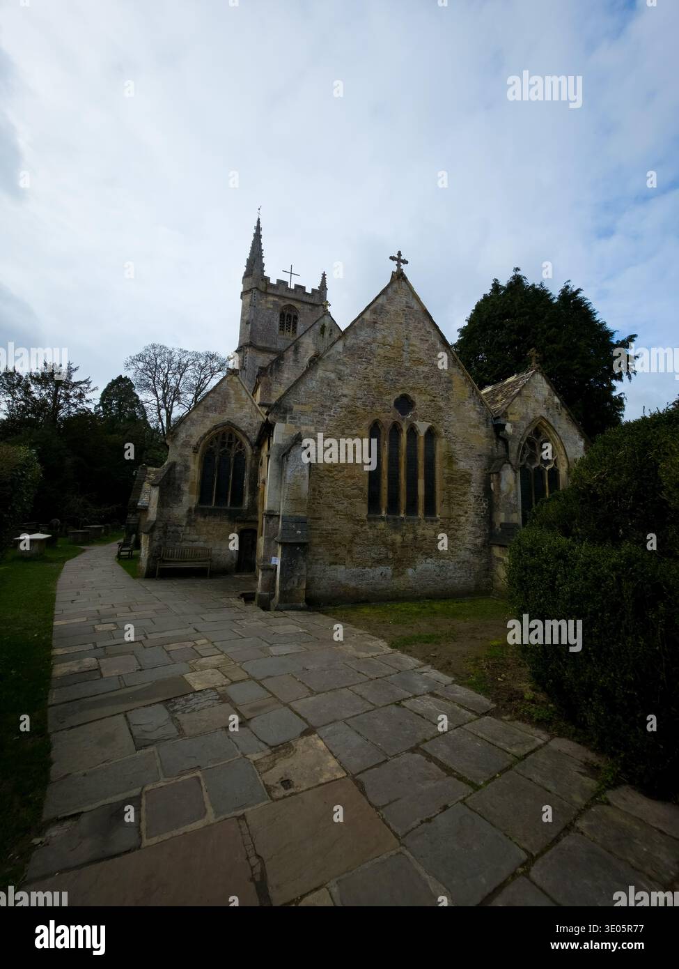 Castle Combe: Timeless Charm in the Heart of the Cotswolds England - Smartphone Captured Stock Image