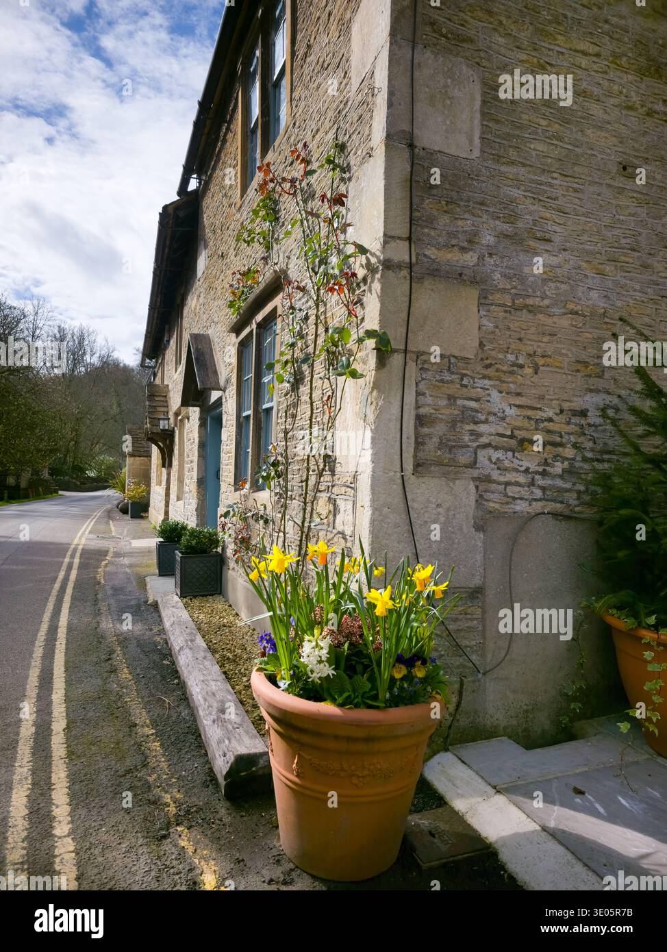 Castle Combe: Timeless Charm in the Heart of the Cotswolds England - Smartphone Captured Stock Image