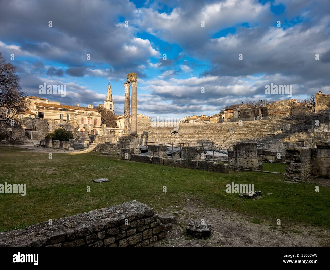 Roman theater ruin in Arles France Stock Photo - Alamy