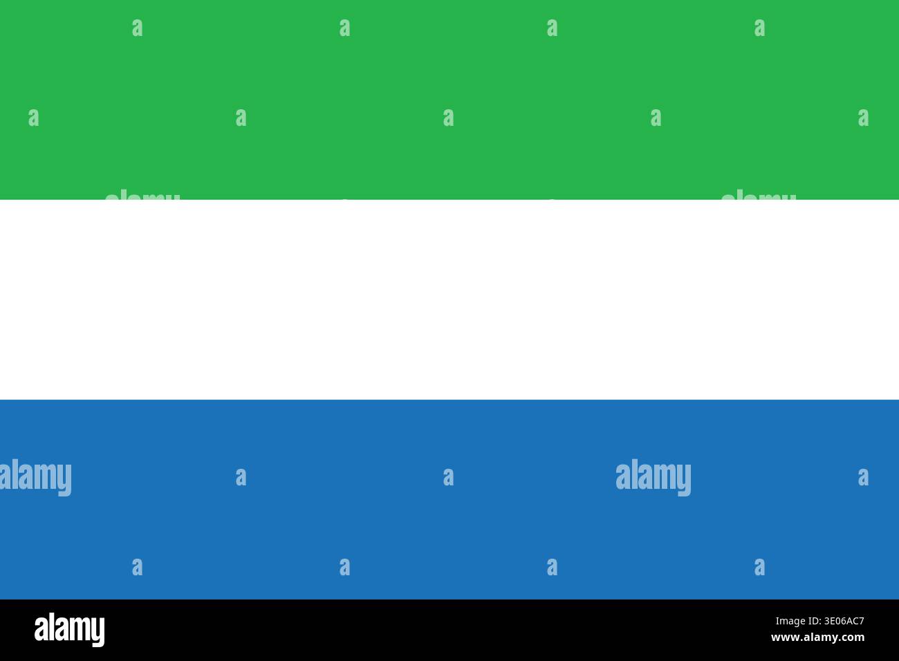 Sierra leone flag flat vector illustration. Suitable for video and presentation projects. Stock Vector