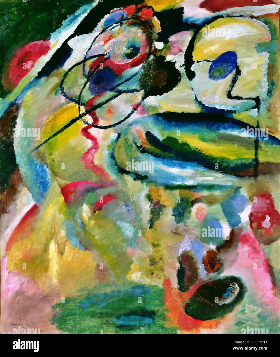 Wassily Kandinsky – Abstract Composition (Dynamic Forms), 1911 Stock ...