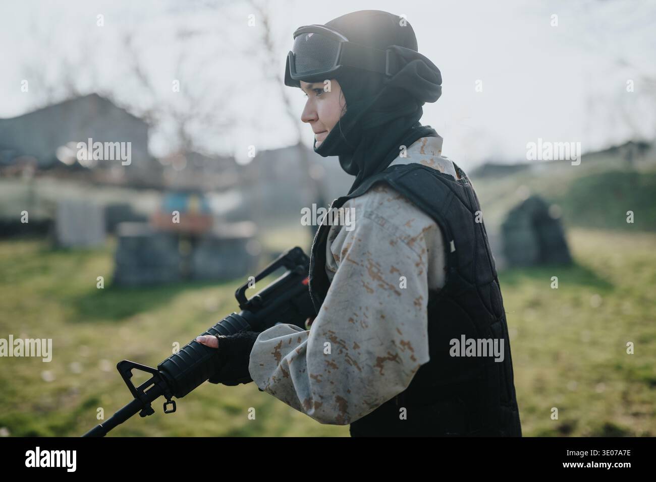 Female airsoft player in hi-res stock photography and images - Alamy
