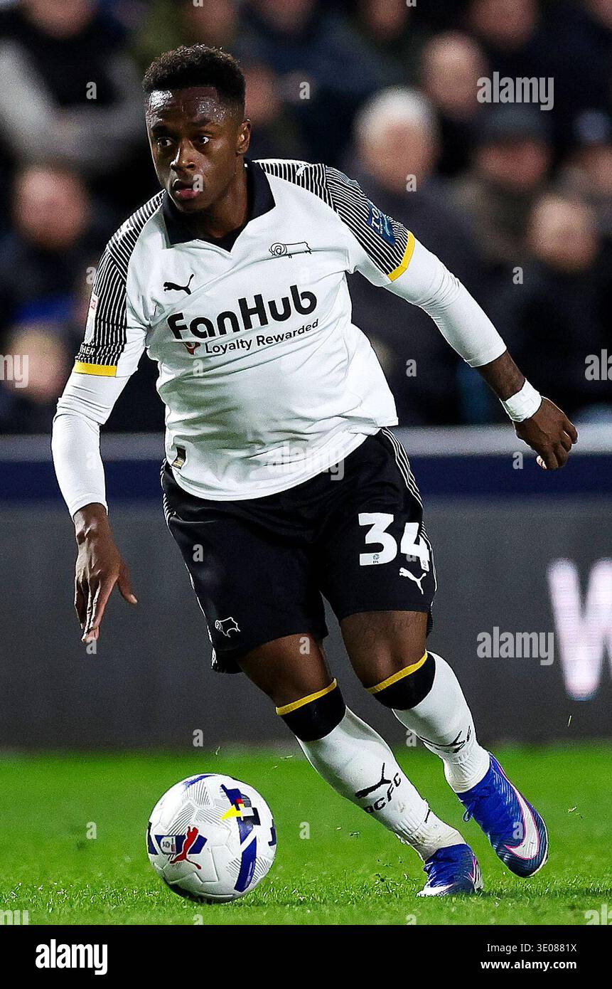 Derby County's Jaydon Banel during the Sky Bet Championship match at ...