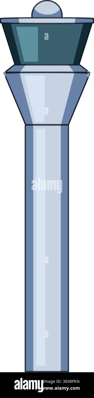 Air traffic control tower coordinating flight operations Stock Vector
