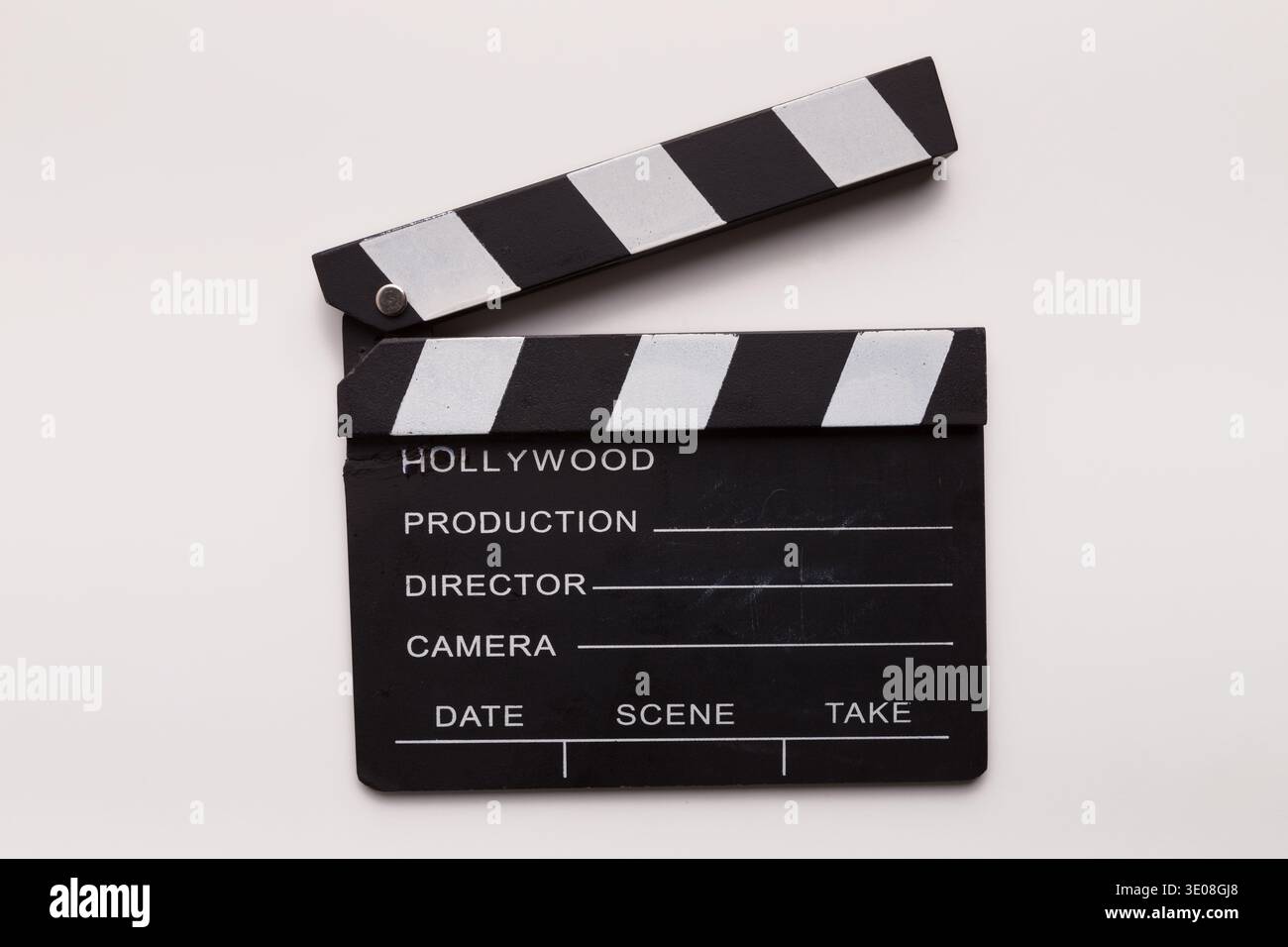 Clapperboard on white baclground, isolated Stock Photo