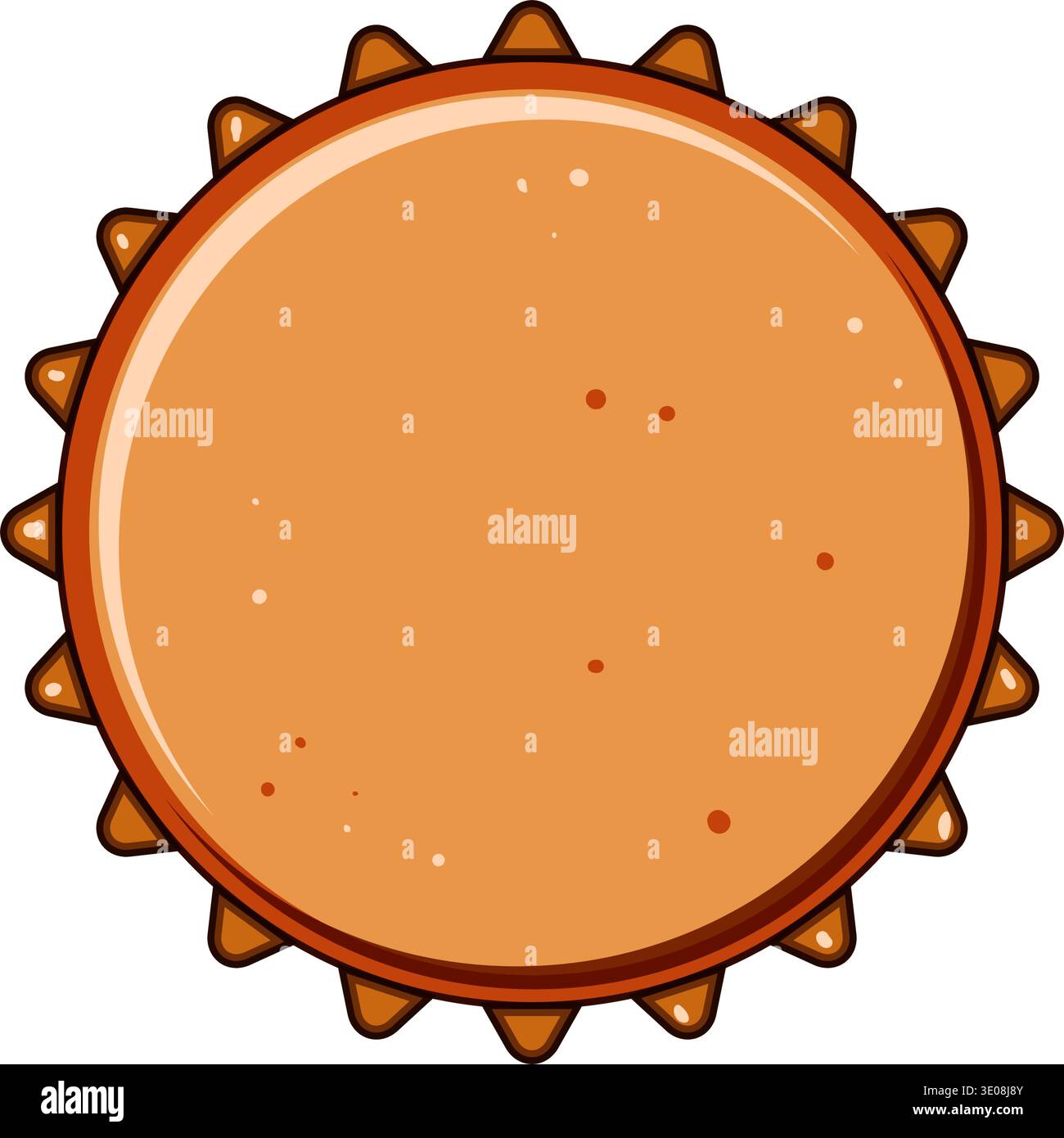 Bottle cap illustration showing a simple corrugated design Stock Vector