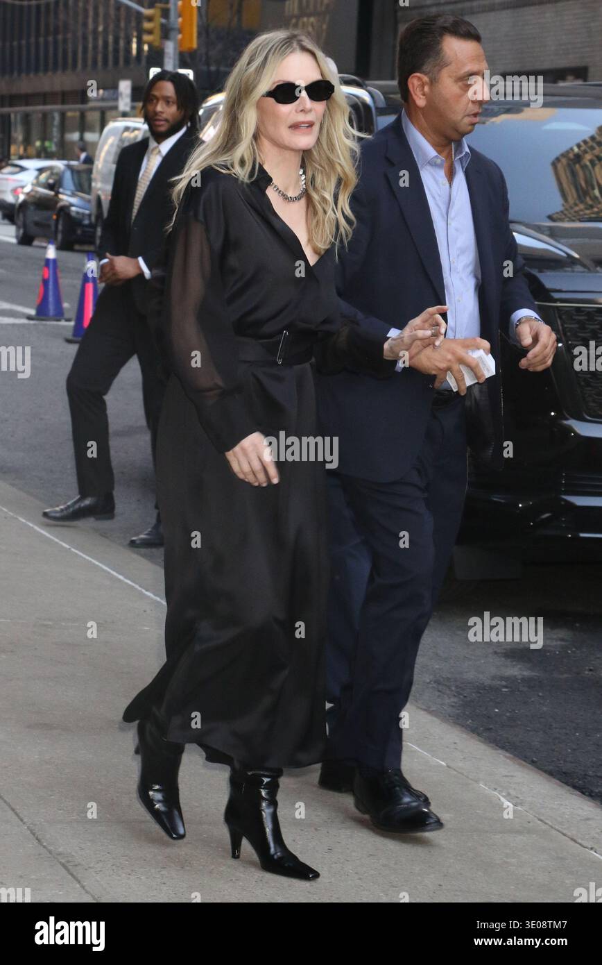 New York, NY, USA. 10th Mar, 2026. Michelle Pfeiffer at The Late Show ...