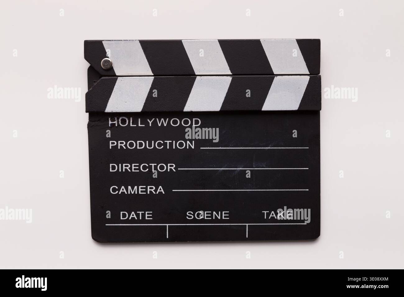 Clapperboard on white baclground, isolated Stock Photo