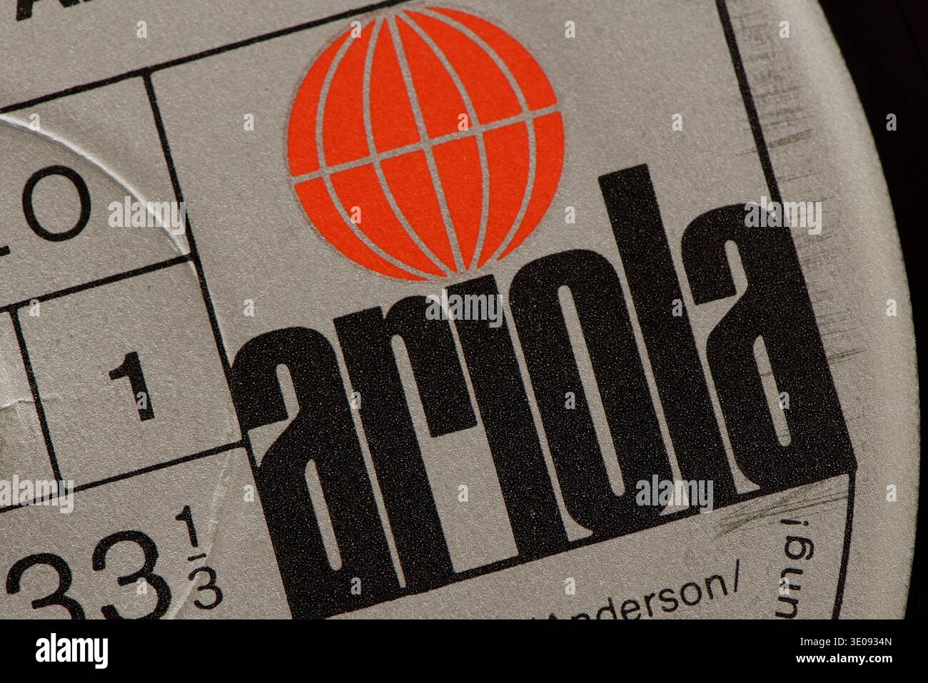 Vintage Record Label. Ariola Records Stock Photo - Alamy