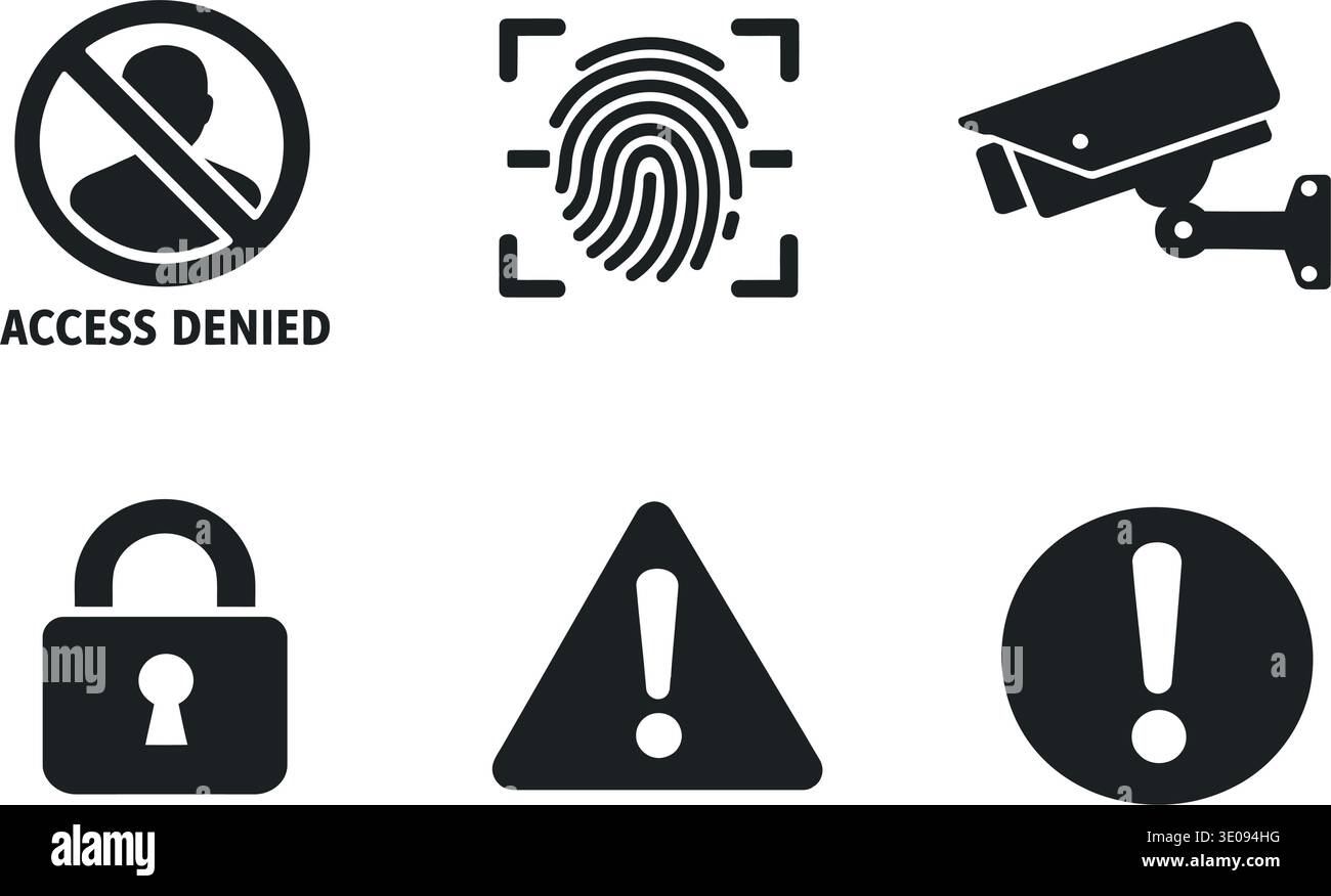Security icons Stock Vector