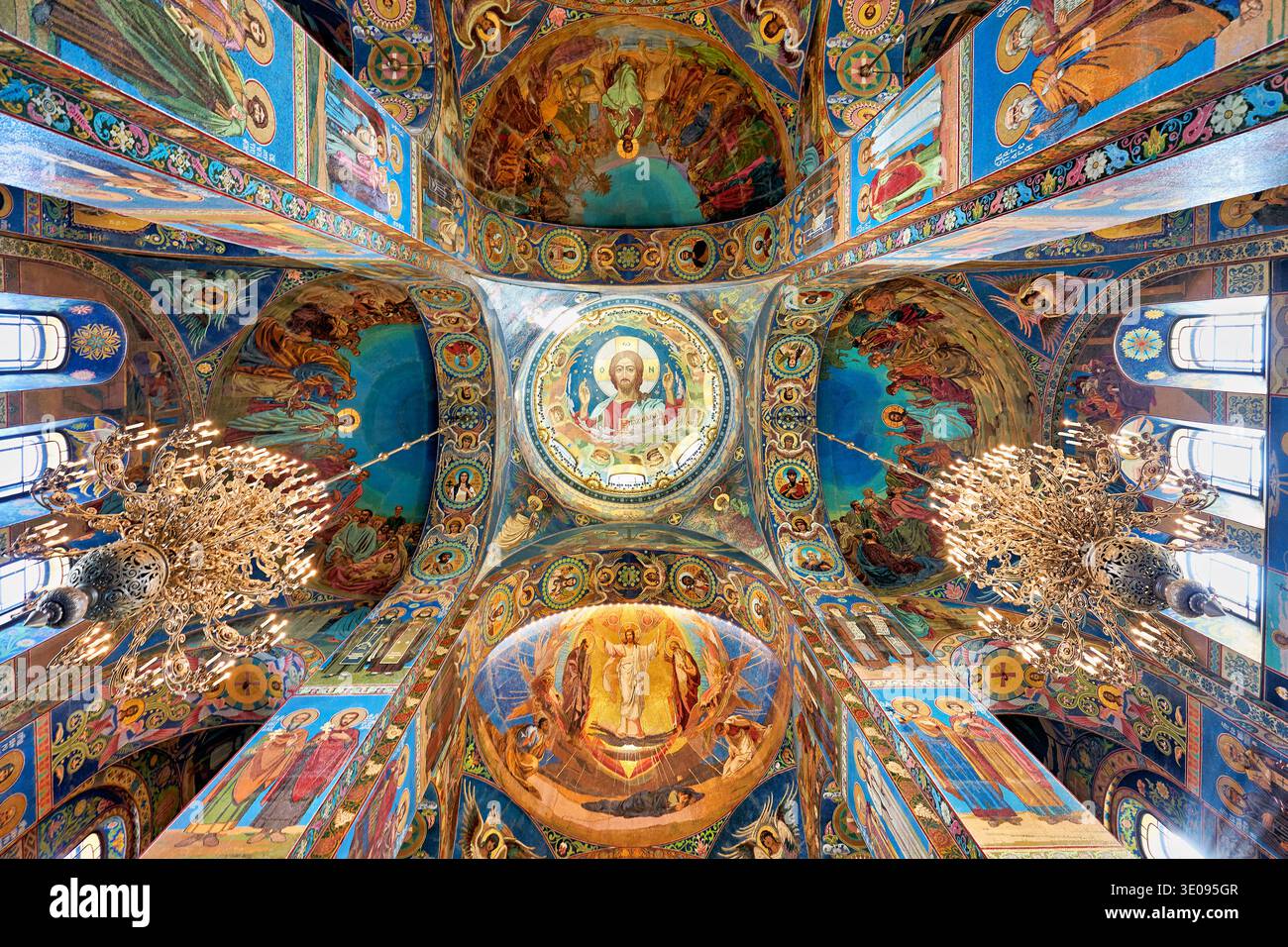 Osl In Ceiling A view of the colorful interior of the Church of the Savior on the ...