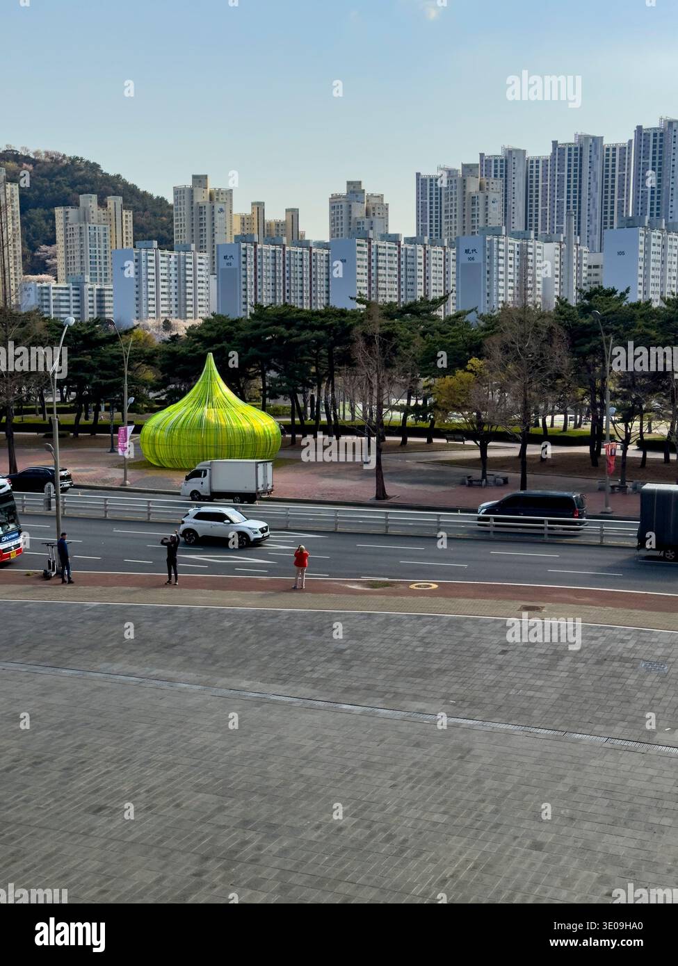 View of the festival park of the Busan International Film Festival (BIFF) along Suyeonggangbyeon-daero in Busan, South Korea - a landmark of the film Stock Photo