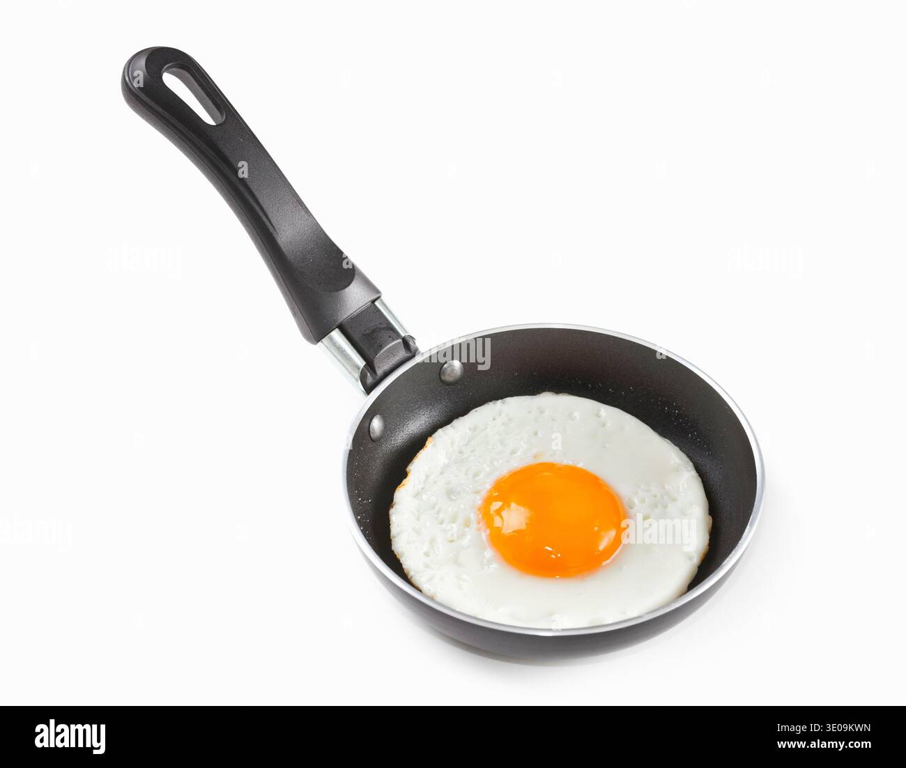 Fried egg in a frying pan Stock Photo