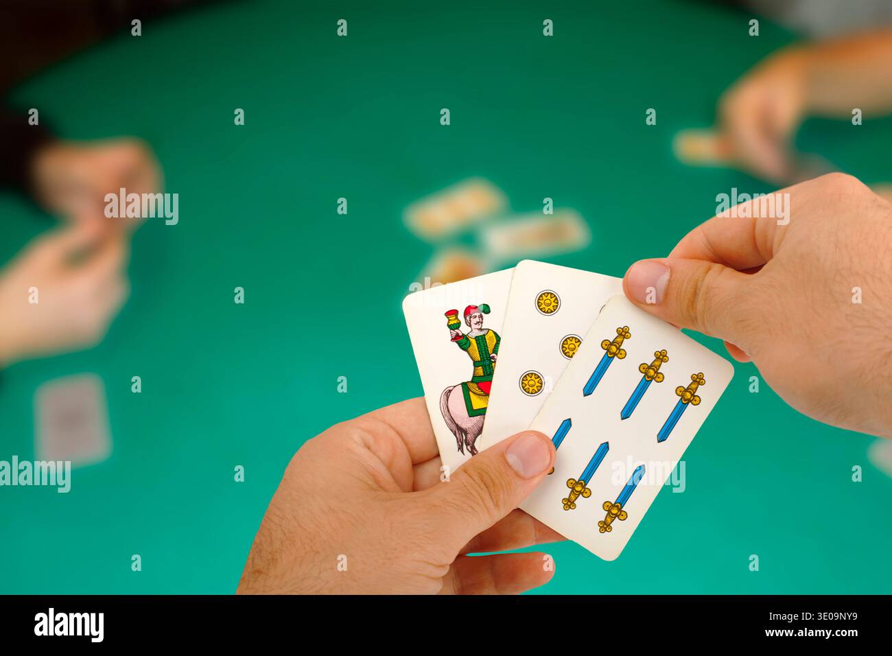 Card game with Neapolitan cards typical of Naples Stock Photo - Alamy