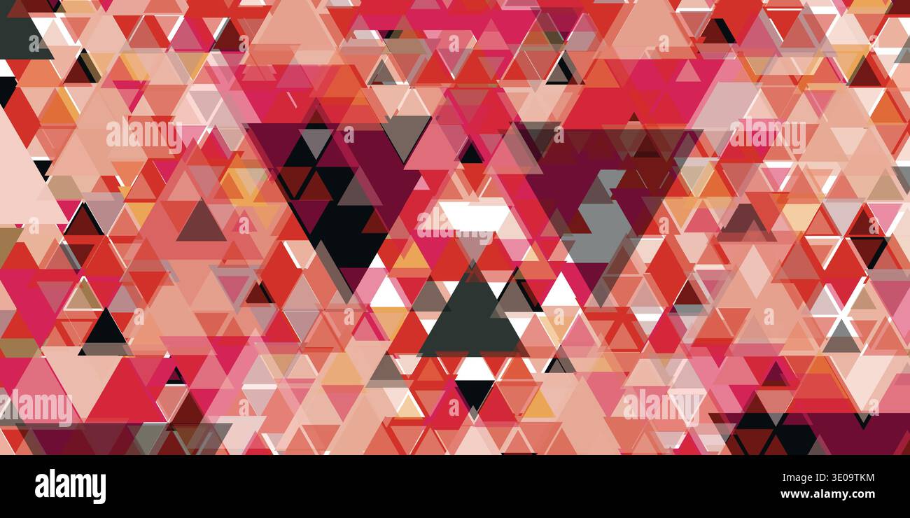 Triangle decoranive art backgrounds. Polygonal rainbow mosaic abstract vector illustration. Triangular simple pattern. Template geometric design for Stock Vector