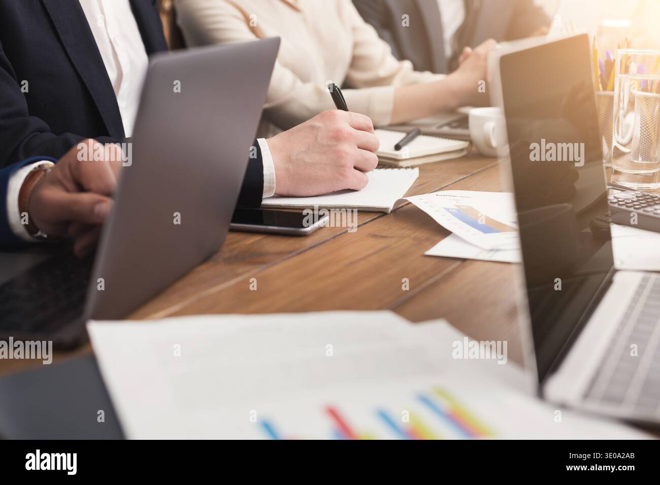 Programmers working in software developing company Stock Photo
