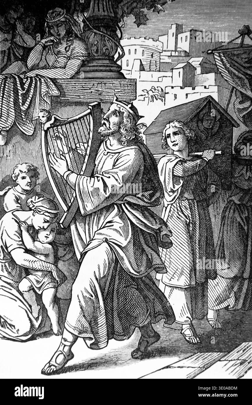 Illustration of David Dancing before the Ark - King David Dancing and ...